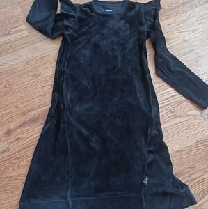 Euc girls black velour dress size 12-14 by NUNUNU